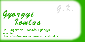 gyorgyi komlos business card